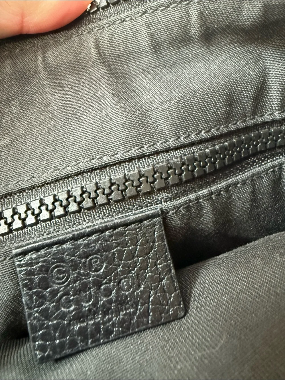 Authentic Gucci Black GG Nylon Flat Messenger Crossbody Bag | Leather Trim